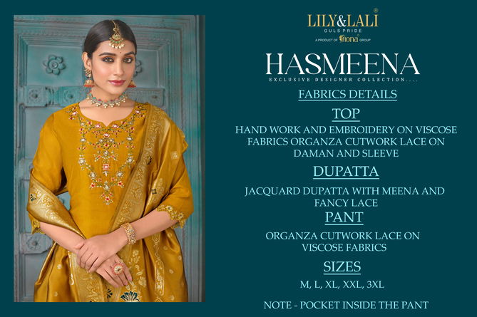 Hasmeena Viscose Fabric Readyment Suits Catalog